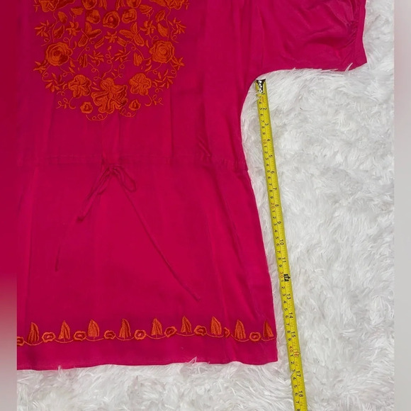 Ivy Jane NWT Floral Bird Embroidered Dolman Short Sleeve Waist Tie Top Size S - Picture 8 of 10